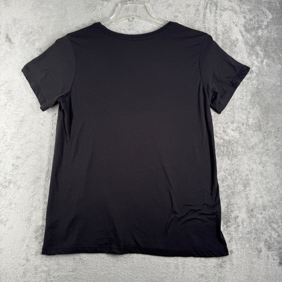 Celebrate‎ Halloween T-Shirt Floral Skull Graphic Tee Black Top Gothic Large - Picture 3 of 11